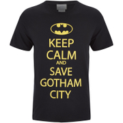 Geek Clothing DC Comics Batman Men's Keep Calm T-Shirt - Schwarz  Schwarz
