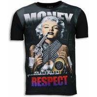 Local Fanatic T-shirt Korte Mouw Marilyn Money - Digital Rhinestone T-shirt
