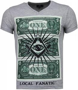 T-shirt Korte Mouw Local Fanatic One Dollar Eye