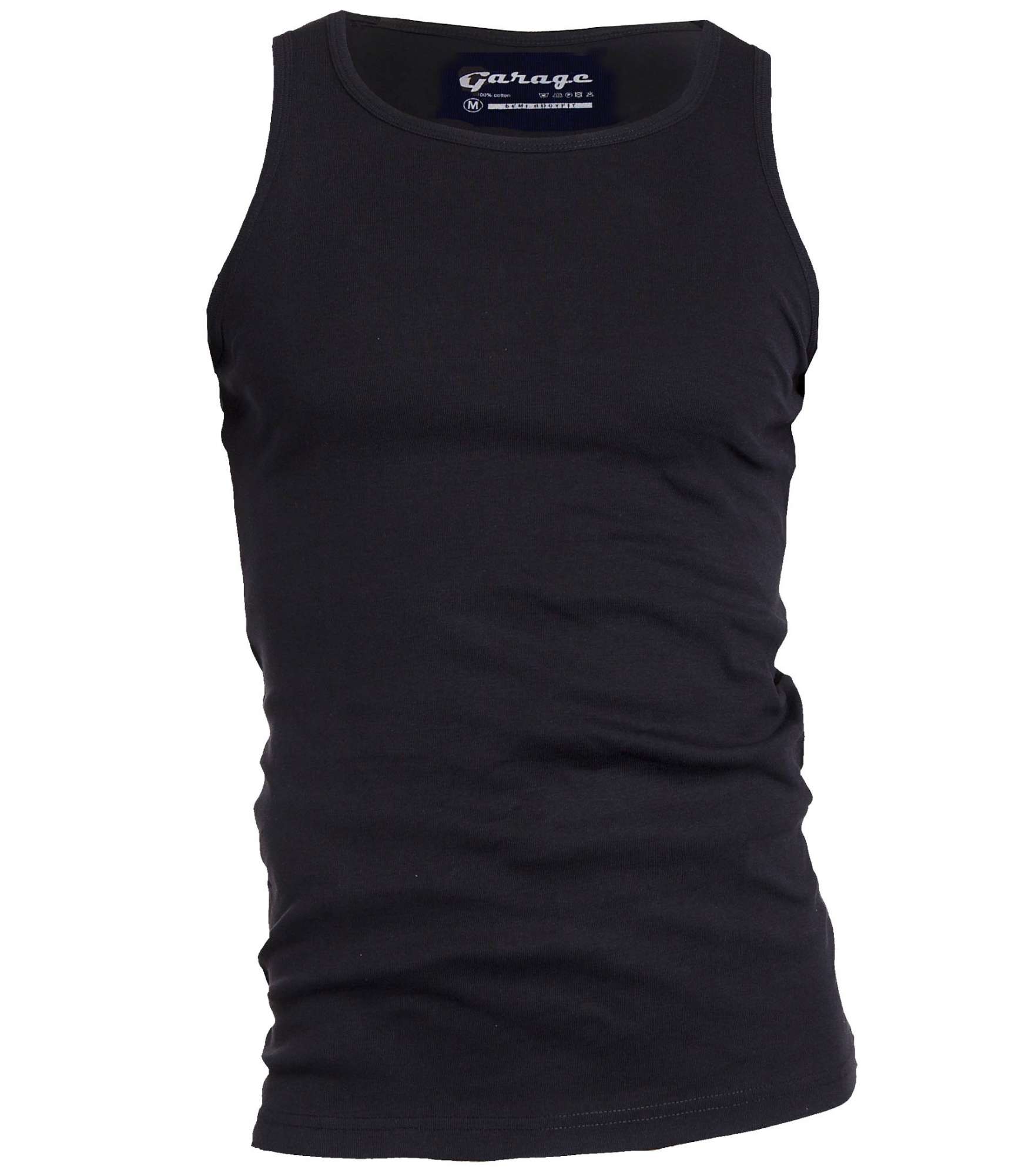 Garage Singlet semi bodyfit Black ( art 0401)