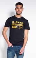 G-Star T-shirt van biologisch katoen met Originals-logo in zwart