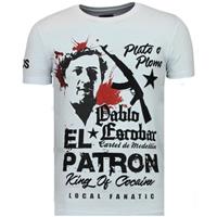 Local Fanatic T-shirt Korte Mouw  El Patron Pablo Rhinestone
