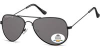 Zonnebril Montana mat zwart met smoke polarized glas