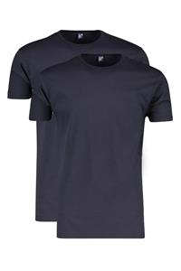 Alan Red Derby Extra Lang T-Shirt Navy (2-Pack)