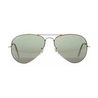 Ray Ban Sonnenbrille "RB 3025 Aviator Large Metal", gold-grün, grün