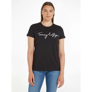 TOMMY HILFIGER T-Shirt »HERITAGE CREW NECK GRAPHIC TEE« mit Tommy Hilfiger Script Logo-Schriftzug & Logo-Flag am Saum