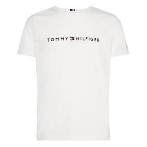 Tommy Hilfiger T-shirt met geborduurd vlaglogo in wit