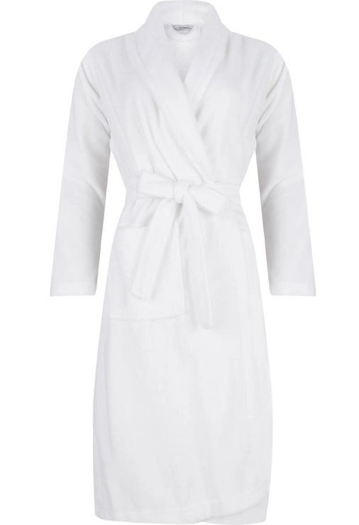 Pastunette dames Badjas Fleece/badstof - White