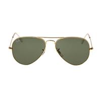 Ray Ban Sonnenbrille "RB 3025 Aviator Large Metal", gold-grün, Piloten-Stil, grün