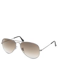 Ray Ban Sonnenbrille "RB 3025 Aviator Large Metal", gunmetal-braun, Verlaufsgläser, braun