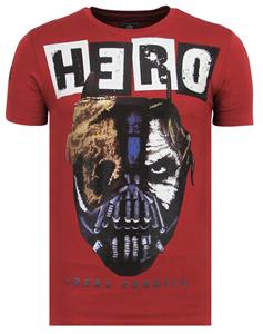 Local Fanatic T-shirt Korte Mouw Hero Mask - Zomer T shirt Heren - 6323B