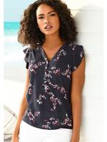LASCANA Tanktop (2er-Pack) mit kleiner Schulterraffung