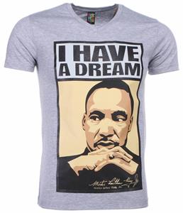 Mascherano T-shirt Korte Mouw T-shirt - Martin Luther King I Have A Dream Print