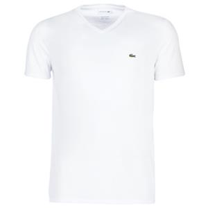 Lacoste Herren-Shirt aus Pima-Baumwolljersey mit V-Ausschnitt - Weiß 