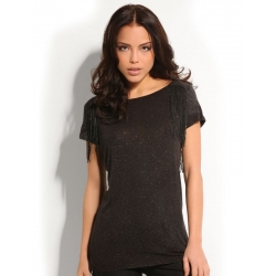 guess MARITA KNIT TOP -  - T-shirts - Zwart