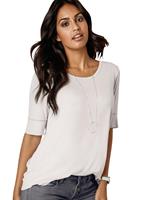 Inspirationen Shirt mit abgerundetem Saum