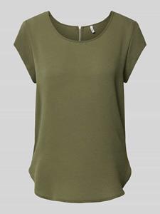 Only Loose fit blouse met korte mouwen in crêpelook, model 'VIC'