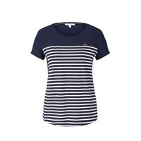 Tom Tailor T-Shirt, Ringeldesign, für Damen, navy off white stripe