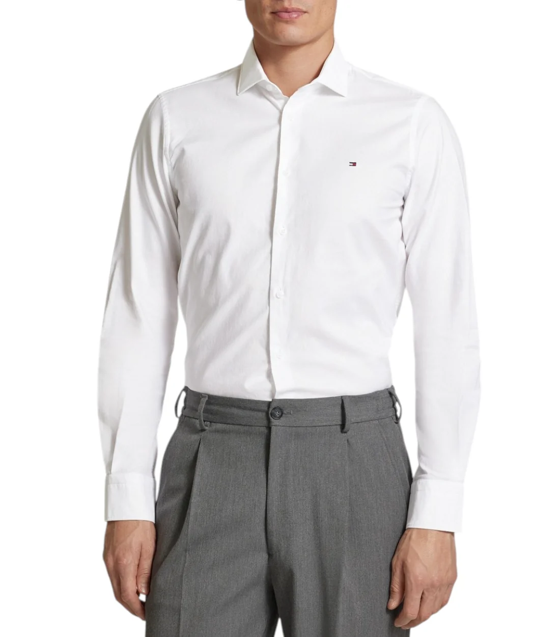 Tommy Hilfiger Original slim fit overhemd met stretch