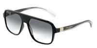 Dolce & Gabbana Square Mens Black Clear Gradient Blue DG6134 Zonnebril