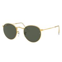 Ray-Ban Round RB3447 Heren Zonnebril - Rond Goud - Glazen met sterkte beschikbaar