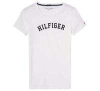 Tommy Hilfiger Schlafshirt, Bio-Baumwolle, Logo-Print, für Damen, 100 WHITE, weiß