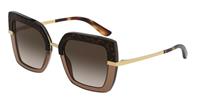 Dolce & Gabbana Zonnebril DG4373 325613 Top Havana On Transparent Bruin Bruin Verloop