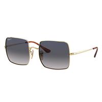 Ray-Ban NL Ray Ban Square 1971 classic Dames Sunglasses Gläser: Blauw Polarisierte, Frame: Goud - RB1971 914778 54-19