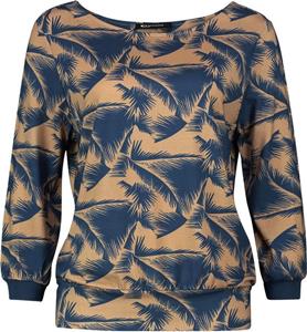 top met all over print groen/zalm