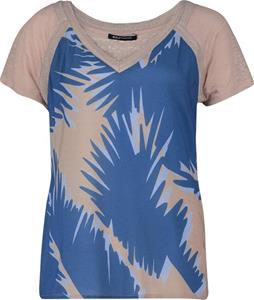 Expresso top met printopdruk linen