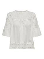 ONLY - Maat 36 - ONLIRINA EMB ANGLAISE DNM TOP NOOS Dames Top Wit