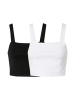 urbanclassics Urban Classics Frauen Top Cropped Top 2-Pack in schwarz