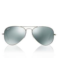 Ray-Ban Aviator unisex zilveren grijze spiegel zonnebril