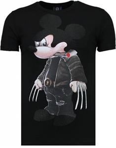 Local Fanatic T-shirt Korte Mouw  Bad Mouse - Rhinestone T-shirt -