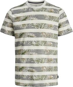 Jack & jones Botanische Print T-shirt Heren Grijs