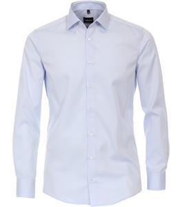 Venti Herren Businesshemd uni Modern Fit, Hellblau