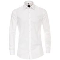 Venti Herren Businesshemd uni Body Fit, Weiß