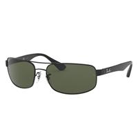 Ray Ban RB3445 002/58 64 black / crystal green polarized
