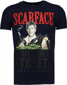 Local Fanatic T-shirt Korte Mouw  Scarface Boss - Rhinestone T-shirt -