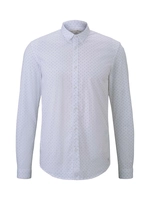 Tom Tailor Blusen & Shirts Gemustertes Hemd, white small triangle print