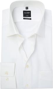 Olymp Herren Businesshemd Luxor, 1/1 Arm, Kent, modern fit, bügelfrei, creme