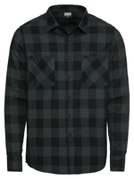 urbanclassics Urban Classics - Checked Flanell Black/Charcoal - Hemden