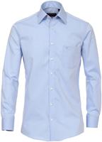 Casa Moda Herren Businesshemd uni Comfort Fit, Azurblau