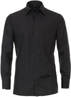 Casa Moda Herren Businesshemd uni Comfort Fit, Schwarz