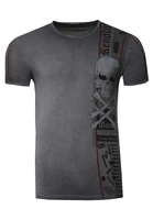 Rusty Neal Herren T-Shirt im verwaschenen Look, Schwarz
