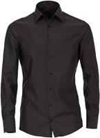 Venti Herren Businesshemd uni Modern Fit, Dunkelgrau