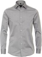 Venti Herren Businesshemd uni Modern Fit, Hellgrau