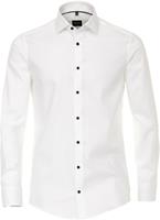 Venti Herren Businesshemd uni Modern Fit, Weiß