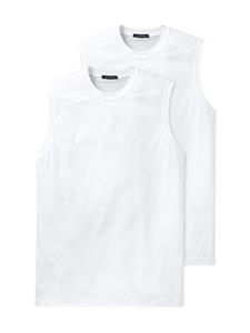 schiesser Basic Wit Heren Tanktop Katoen 2-Pack