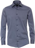 Venti Herren Businesshemd extra langer Arm 72cm uni Modern Fit, graues Dunkelblau